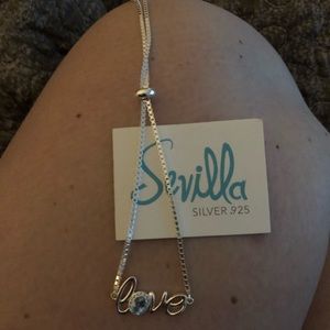 Sterling Silver adjustable “Love” bracelet